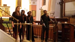 Megan, Afia, Eloho and Geoffrey at H-S Concert